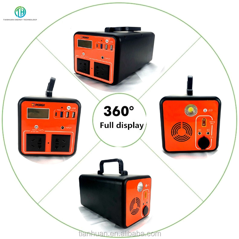 500W 110V Rechargeable Lithium Battery Outdoor Emergency Mini Solar Generator Ac Portable Power Station lifepo4 battery