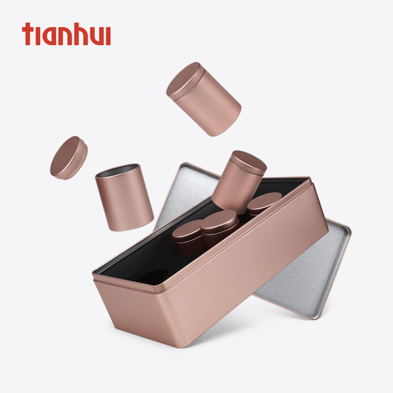 Fashion Tin Container for Tea Tin Container Tin Cigarette Box Gold Supplier