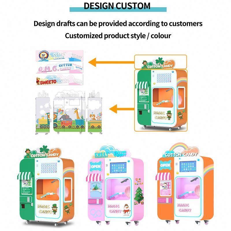 Cheap Portable Popcorn Making Vending And Dispenser Machine Cotton Candy Maker