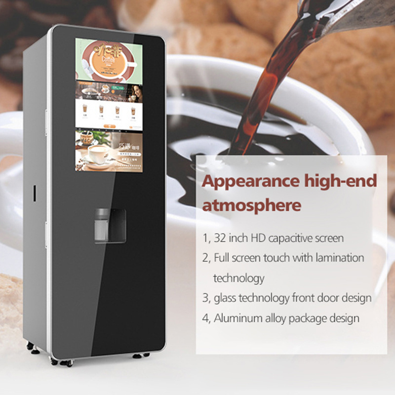 Hot Sale Commercial Automatic Hot Chocolate Milk Tea Italian Instant Coffee Maker Vending Machine