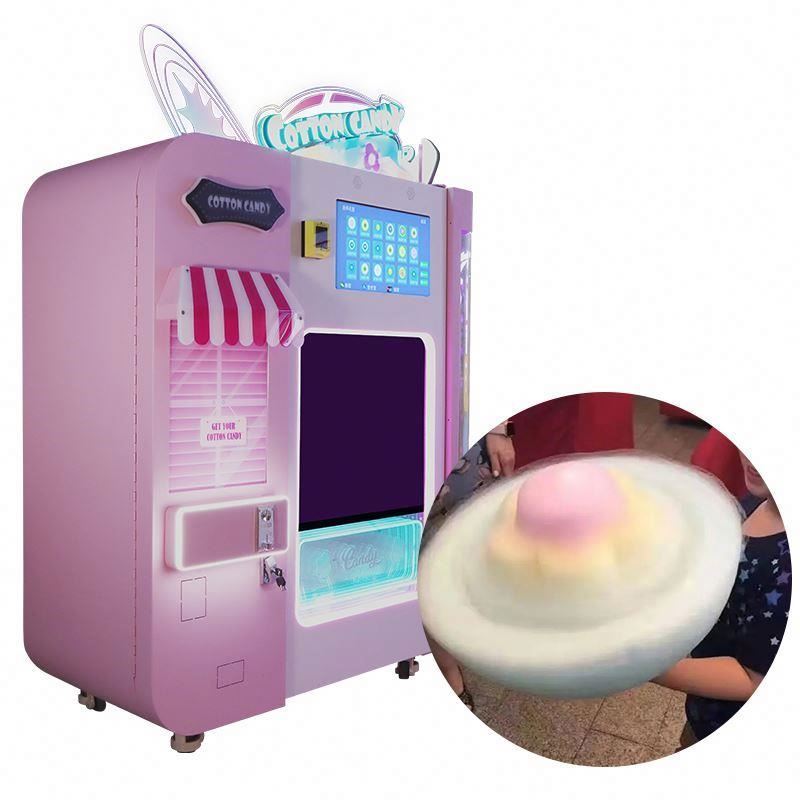 Factory Wholesale Food Truck Flower Vending Floss Sweet Maker Cotton Candy Machine Automatic