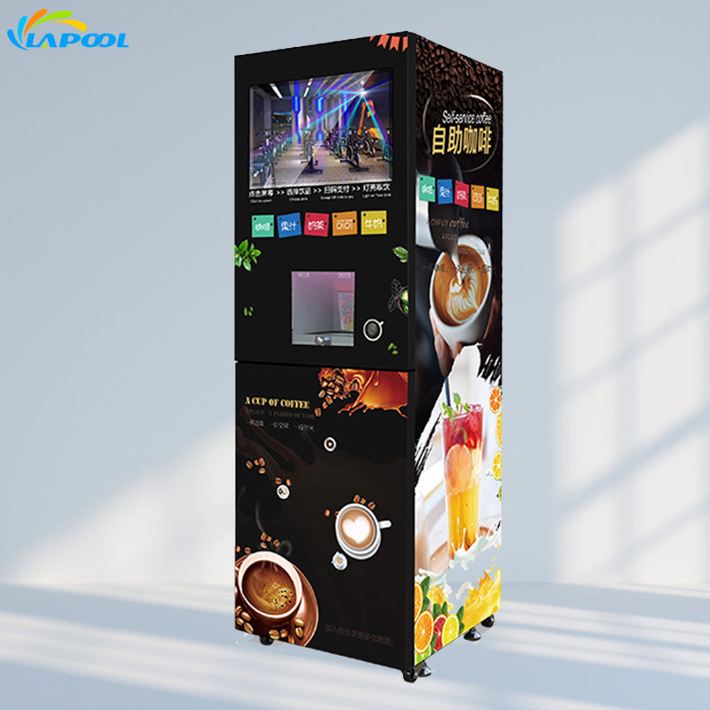 Commercial Credit Card Payment Touch Screen Protein Shake And Drinks Coffee Vending Machine For Cake