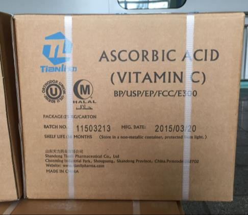 TianJia Vitamin Series Antioxidant Vitamin C Ascorbic Acid Food Grade of 98% Purity