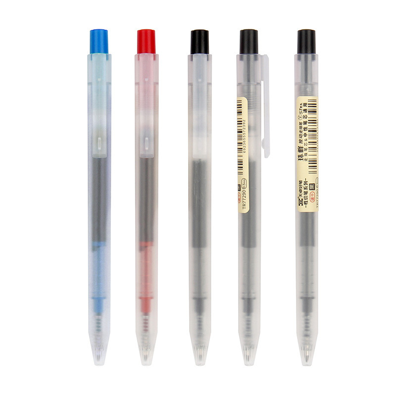 New Fashion Straight Liquid Roller Gel Pen 0.5MM 0.7MM Black Quick-drying pen roller ballpen