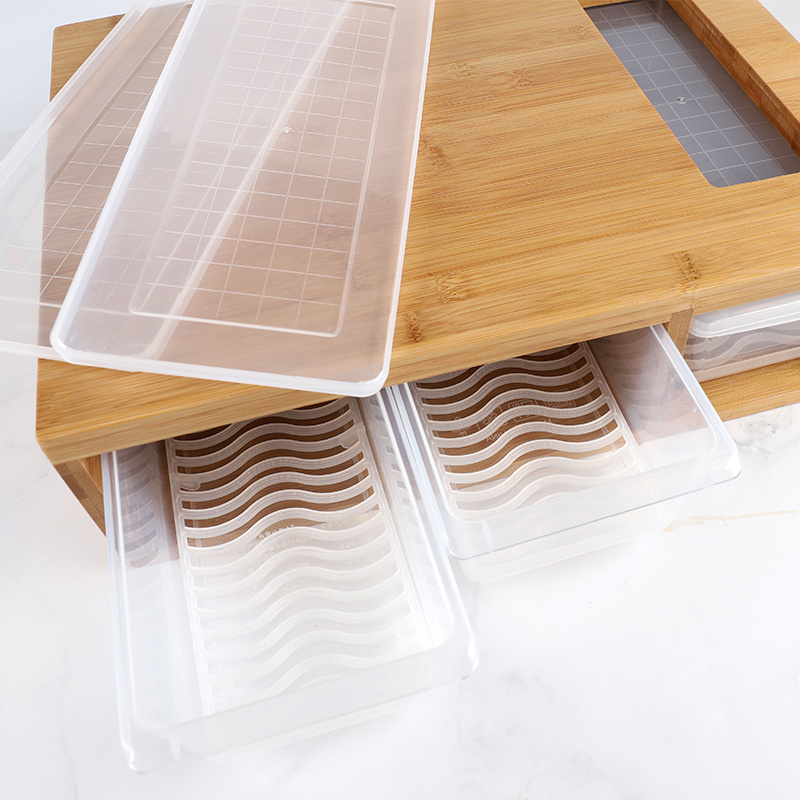 Custom Bamboo Cutting Boards with Stackable Containers for Kitchen Large Multifunctional Chopping Boards Set