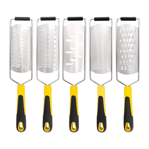 Stainless Steel 5 pcs Parmesan Cheese Grater Set Lemon Zester Vegetable Fruit Ginger Ginger Chocolate Spices Grater With Handle