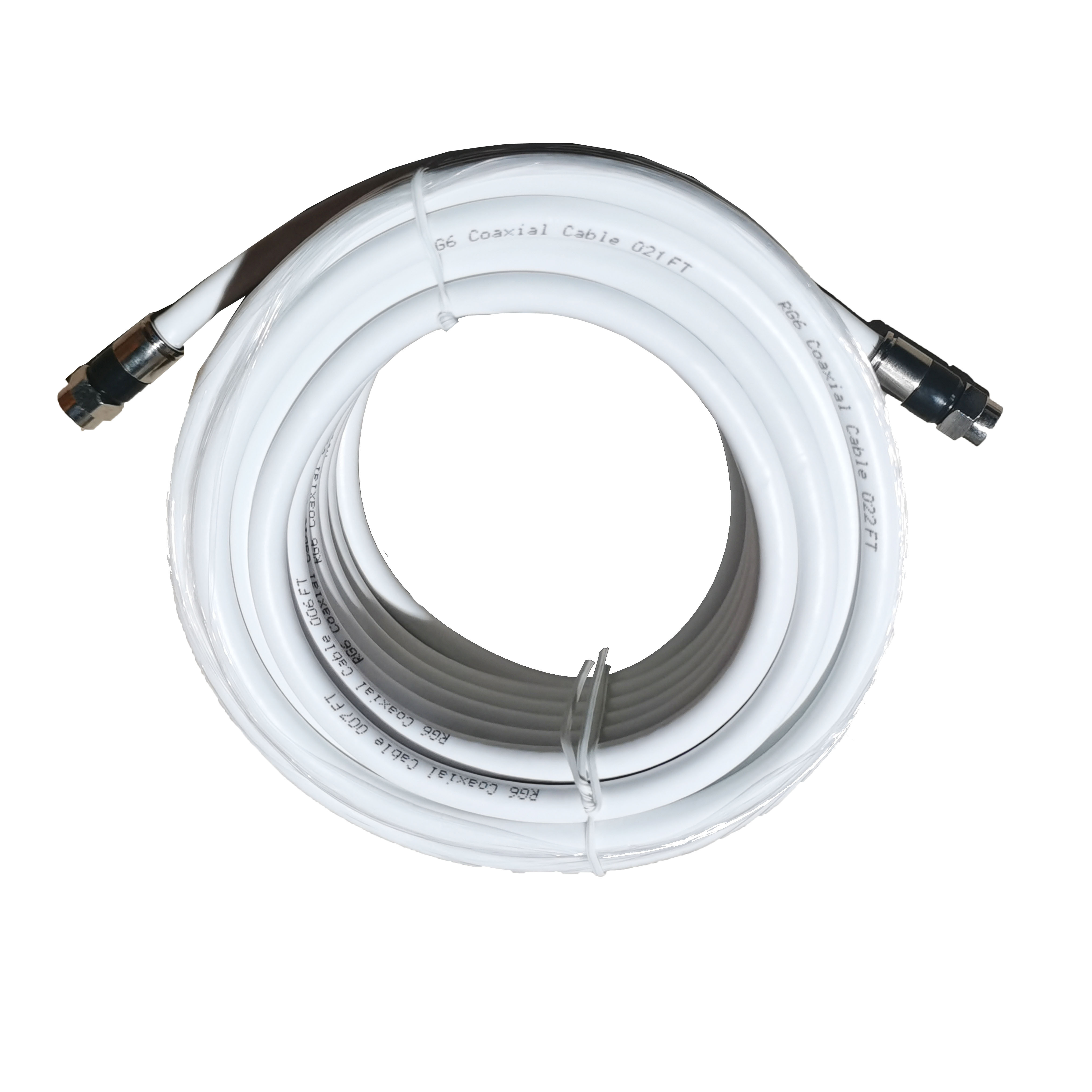 White RG6 Coaxial CABLE Standard/Quad Shielded for Satellite CCTV Communication RG6 CABLE