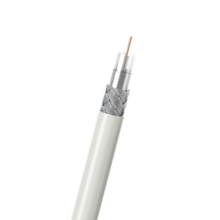 TIANJIE-AWG18 CCS/BC Quad Shielded RG6 FPE Insulation 305m or 1000ft Coaxial Cable for CCTV CATV