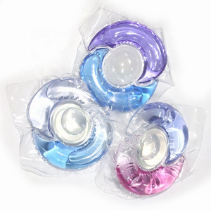 Three Chamber Laundry Pod Water Soluble Lasting Smell Washing Capsules 3in1 Laundry Detergent Pods