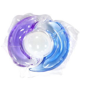 OEM ODM 3 in 1High Quality Laundry Pod Water Soluble Lasting Smell Liquid Laundry Detergent Capsules 3 cavity laundry beads