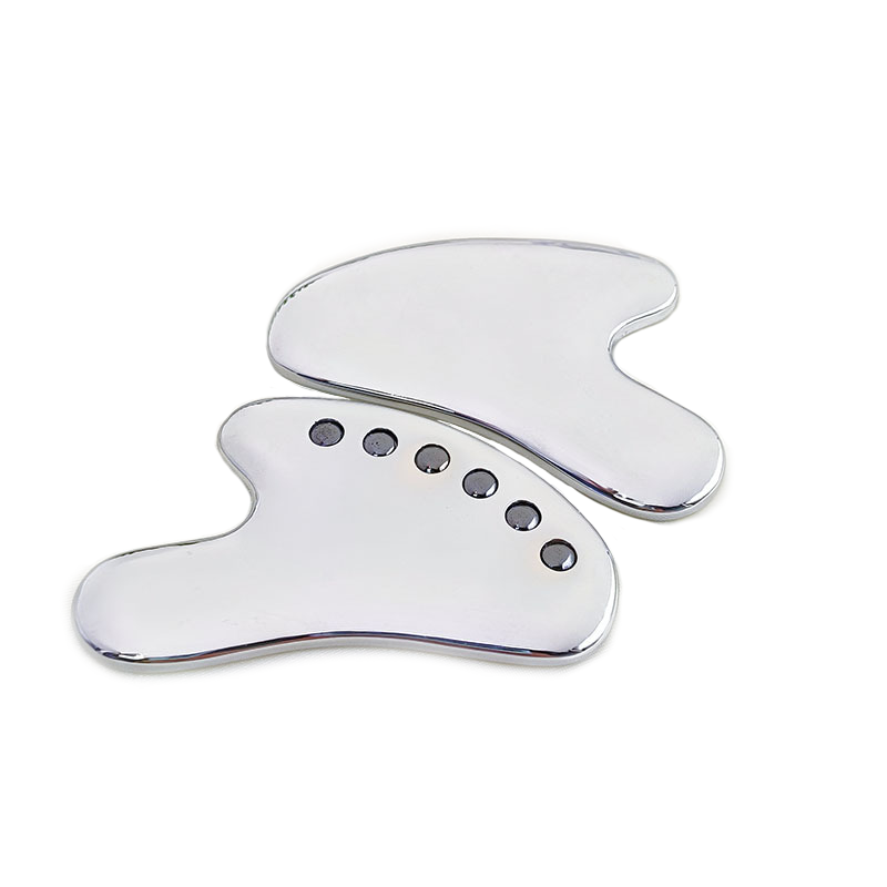 Wholesale High Quality IASTM Stainless Steel Gua Sha Board with Germanium Beads Heart-Shaped  Stainless Steel Guasha