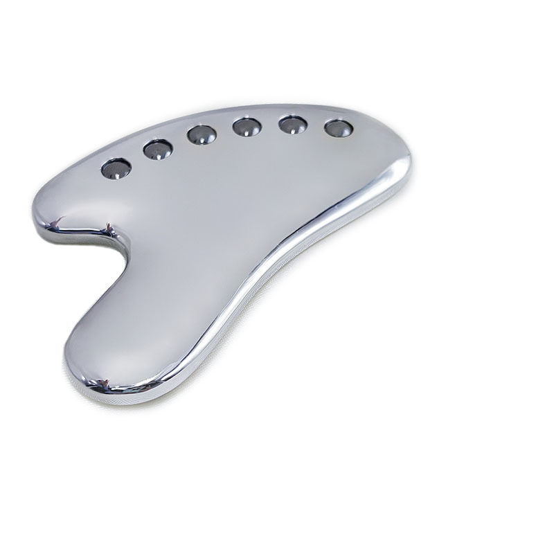 Wholesale High Quality IASTM Stainless Steel Gua Sha Board with Germanium Beads Heart-Shaped  Stainless Steel Guasha