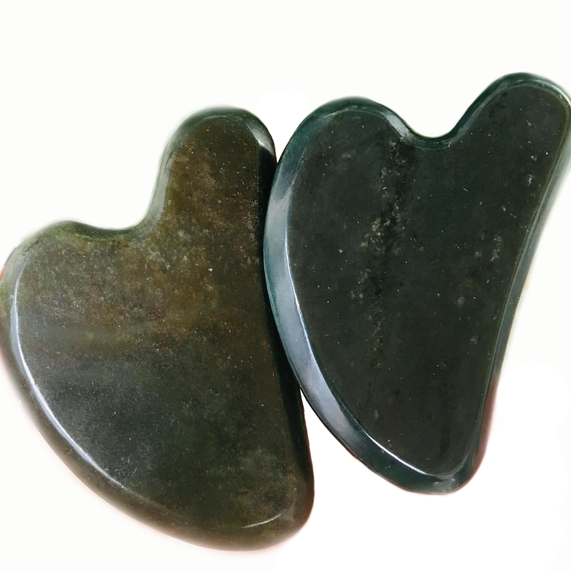 Best Quality Heart Shaped Nephrite Jade Gua Sha Facial Tool Natural Nephrite Guasha Face Tools for Face Spa