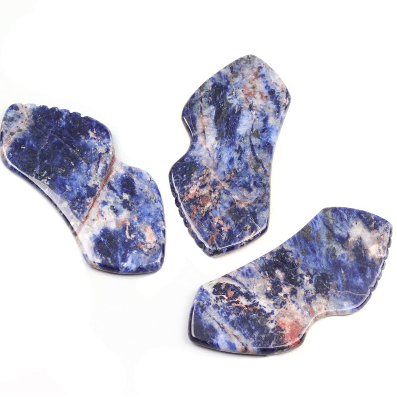 High Quality Lapis Lazuli Gua Sha Face Tool Natural Stone Guasha Scraping Massage Tools for Face Spa