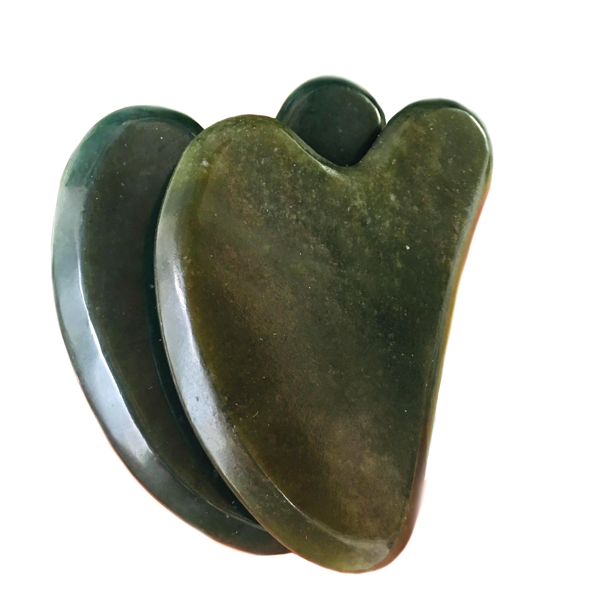 Best Quality Heart Shaped Nephrite Jade Gua Sha Facial Tool Natural Nephrite Guasha Face Tools for Face Spa