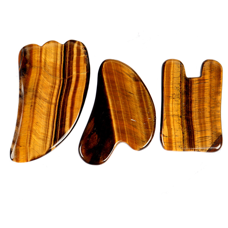 Best Selling Tiger Eye Gua Sha Facial Tool Natural Tigers Eye Gua Sha Lifting Tool for Skin Feels Firmer and Smoother