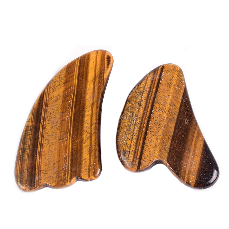 Best Selling Tiger Eye Gua Sha Facial Tool Natural Tigers Eye Gua Sha Lifting Tool for Skin Feels Firmer and Smoother