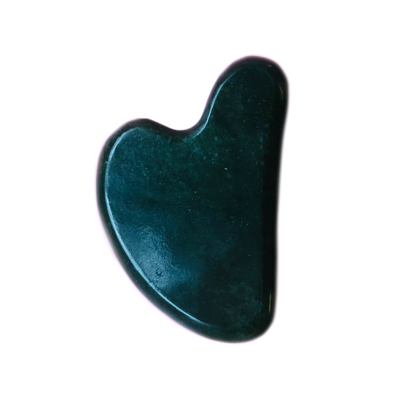 Best Quality Heart Shaped Nephrite Jade Gua Sha Facial Tool Natural Nephrite Guasha Face Tools for Face Spa