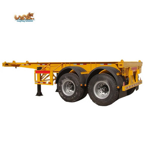 2 Axles Terminal Port Truck Chassis 20ft Shipping Container Skeleton Semi Trailer