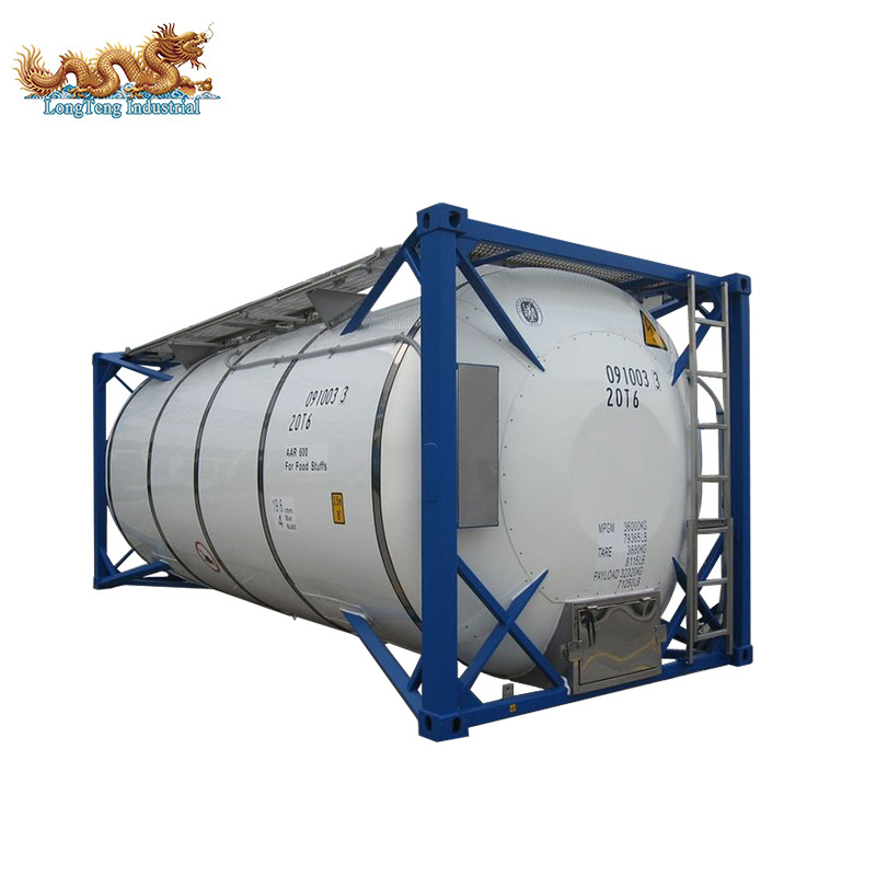 UN T3 ASME Standard Food Grade Milk Transportation SUS 316L 20ft ISO Tank Container Price