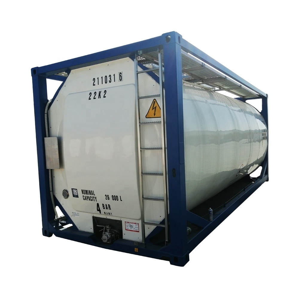 UN T3 ASME Standard Food Grade Milk Transportation SUS 316L 20ft ISO Tank Container Price