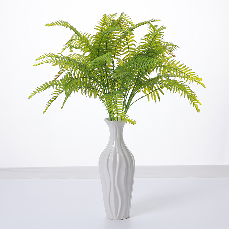 Popular Artificial Flower Plant Plastic Fern Leaves Persian Grass Spray For Decorative Flower