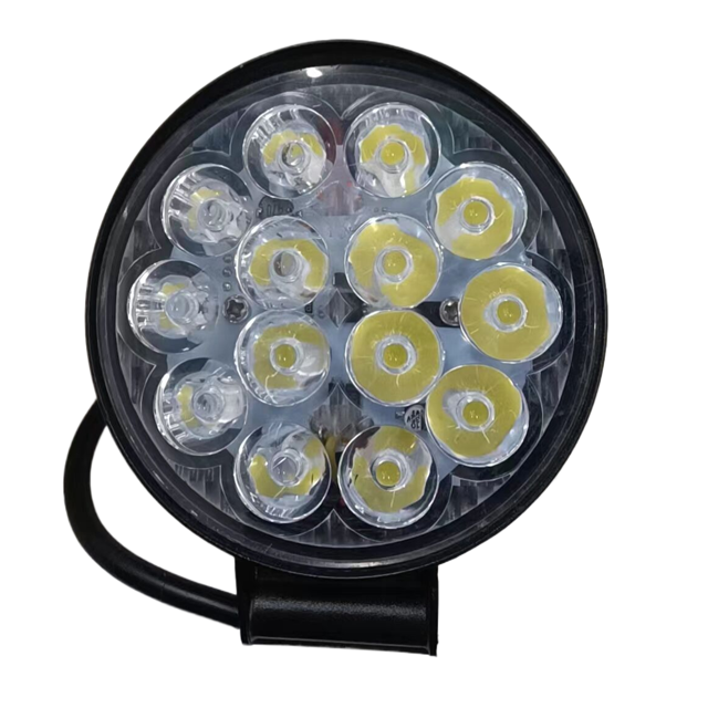 14LEDs Car boat accessories Offroad led headlight tractors trucks 4x4 suv luces para carros 3 inch 42W Round LED Working Light