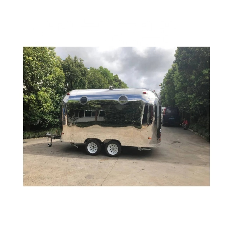 New Airstream Shaped Food Truck in Saudi Arabia Stainless Steel with Manual Awning for Restaurant and Bakery Water Corn Based