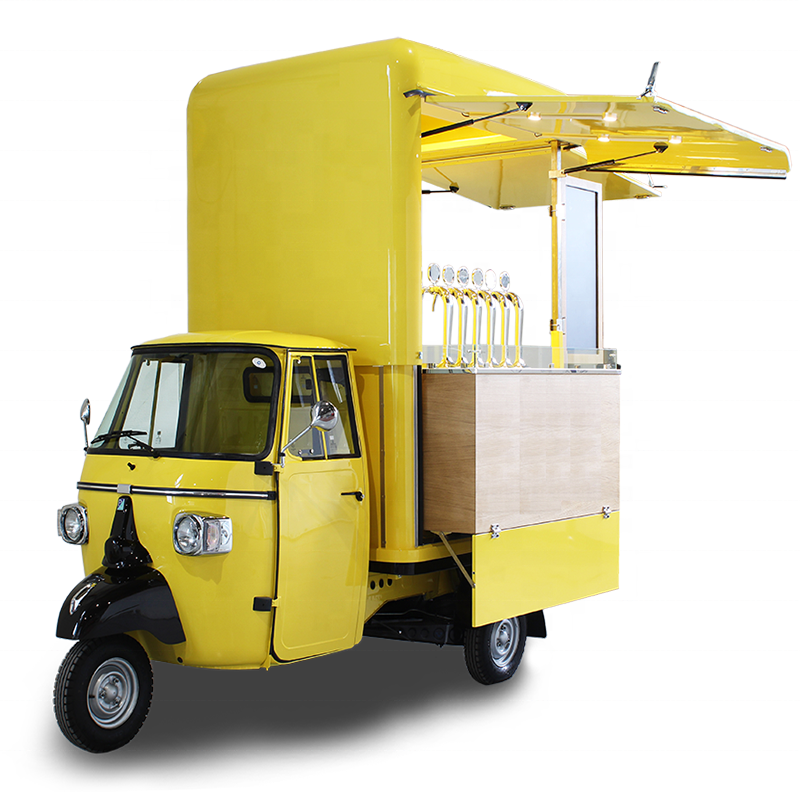 Hot selling 2024 Food Carts Hot Dog Stand Ice Cream Truck Electric Food Cart Tricycle Ape Food Truck Pizza Truck for Sale