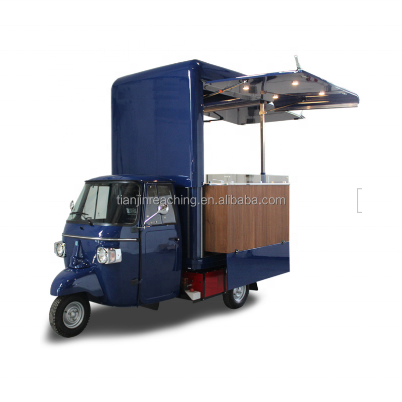 Electric 3 Wheels Beer Bar Cart Mobile Tricycle Food Cart Pizza Truck With Fully Equipped Tuk Tuk Bar