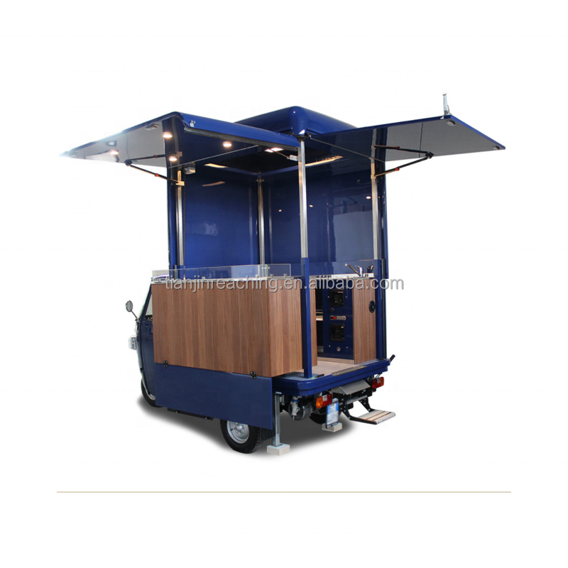 Electric 3 Wheels Beer Bar Cart Mobile Tricycle Food Cart Pizza Truck With Fully Equipped Tuk Tuk Bar