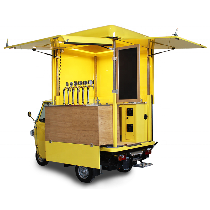 Hot selling 2024 Food Carts Hot Dog Stand Ice Cream Truck Electric Food Cart Tricycle Ape Food Truck Pizza Truck for Sale