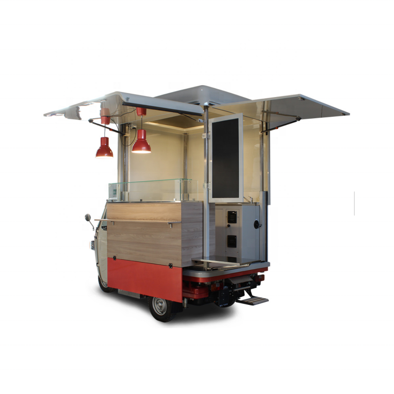 Electric 3 Wheels Ape Street Beer Bar Cart Mobile Tricycle Food Cart Pizza Truck With Fully Equipped Tuk Tuk Bar