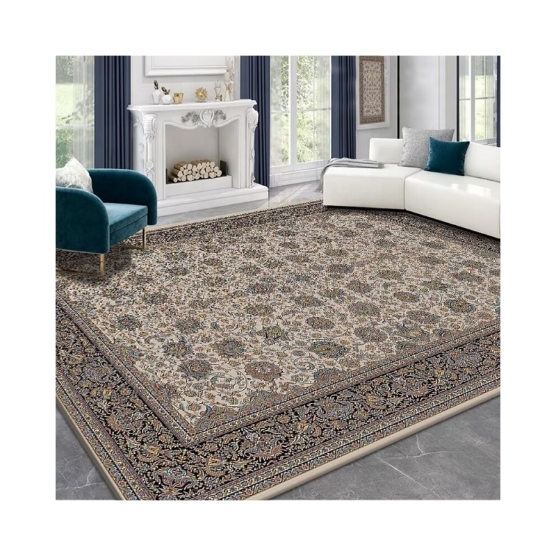 2024 Eco-friendly modern polyester heat transfer printed rugs for living room persian carpet