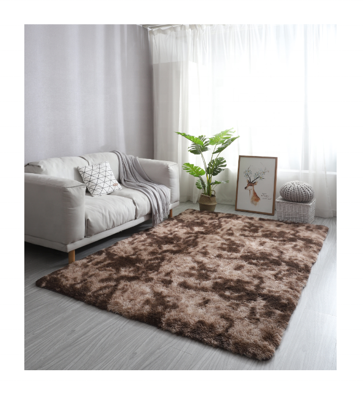 2024 Best Selling Luxury Viscose Rug for Home Decoration Soft Pile Rug  Anti Slip Handloom Plush Area Rug