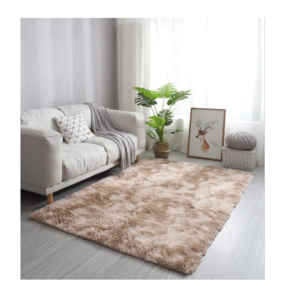 2024 Best Selling Luxury Viscose Rug for Home Decoration Soft Pile Rug  Anti Slip Handloom Plush Area Rug