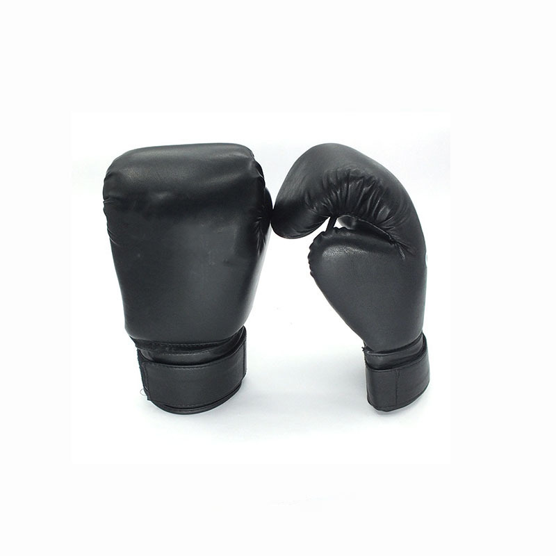 Professional Customized Boxing Ring Accessories Custom Logo Black PU Leather Punching Bag Fighting Boxing Gloves For Sale