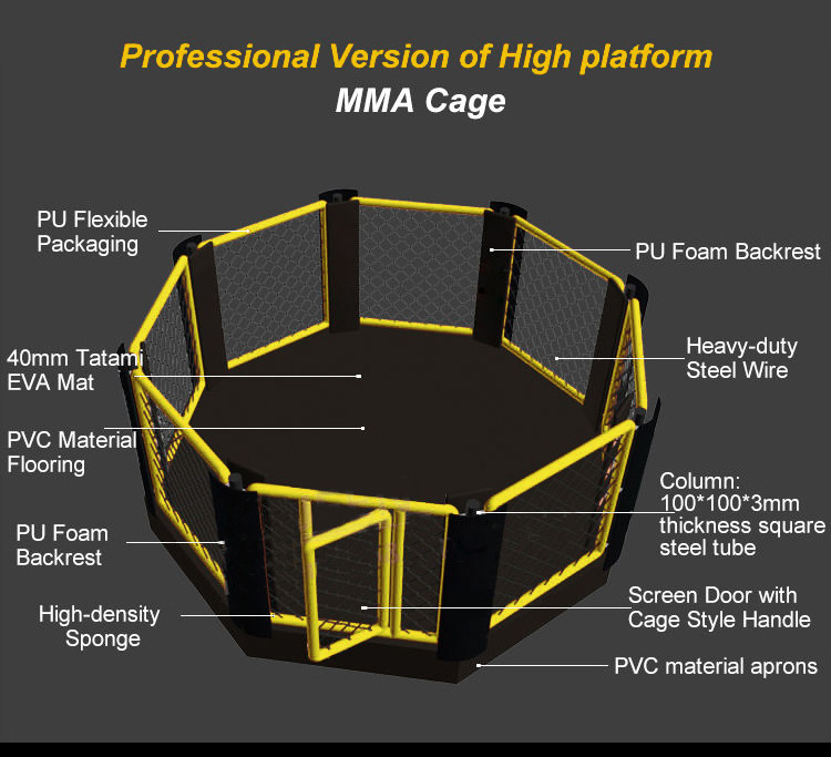 Competition Standard muay thai boxing ring For Small Boxing Training MMA Cage Factory