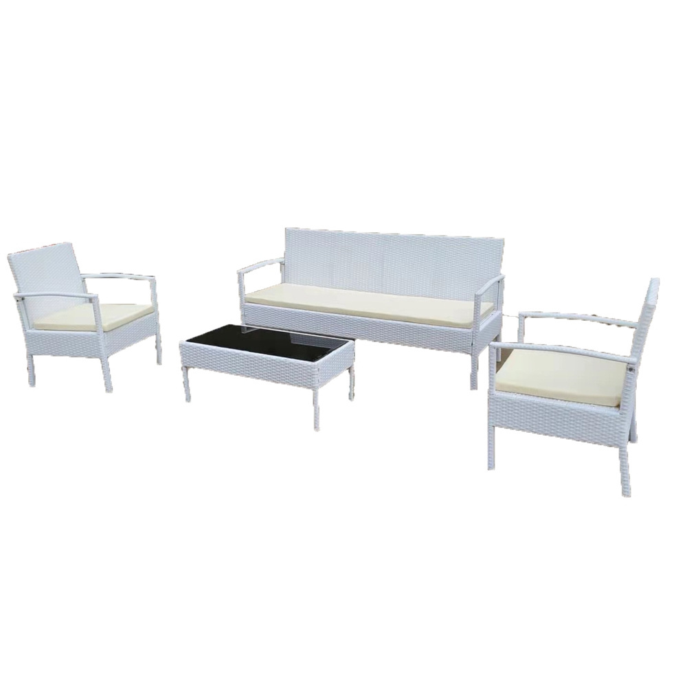 4 piece outdoor patio dining sofa set