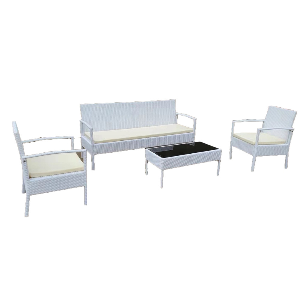 4 piece outdoor patio dining sofa set