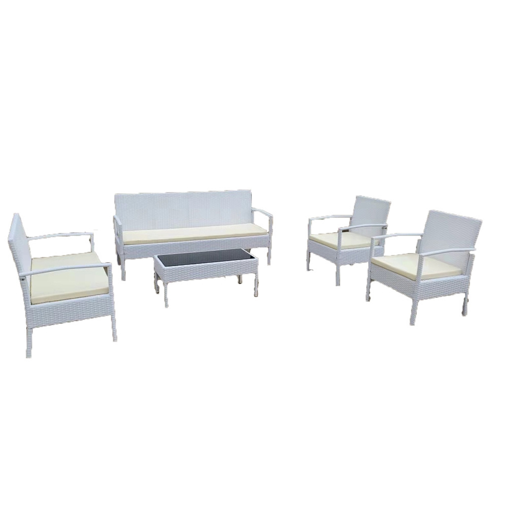 4 piece outdoor patio dining sofa set