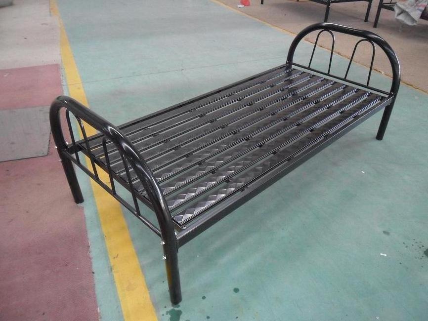 Super modern designs size customized grey low price single metal tube bed frame cheap