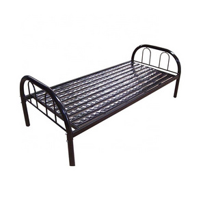 Super modern designs size customized grey low price single metal tube bed frame cheap