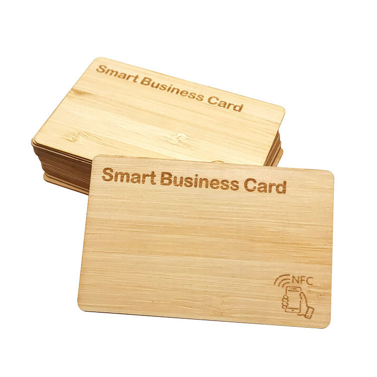 Printing Blank Custom Pattern Logo Recyclable Biodegradable NFC Wood Business Card RFID Wooden Hotel Key Cards