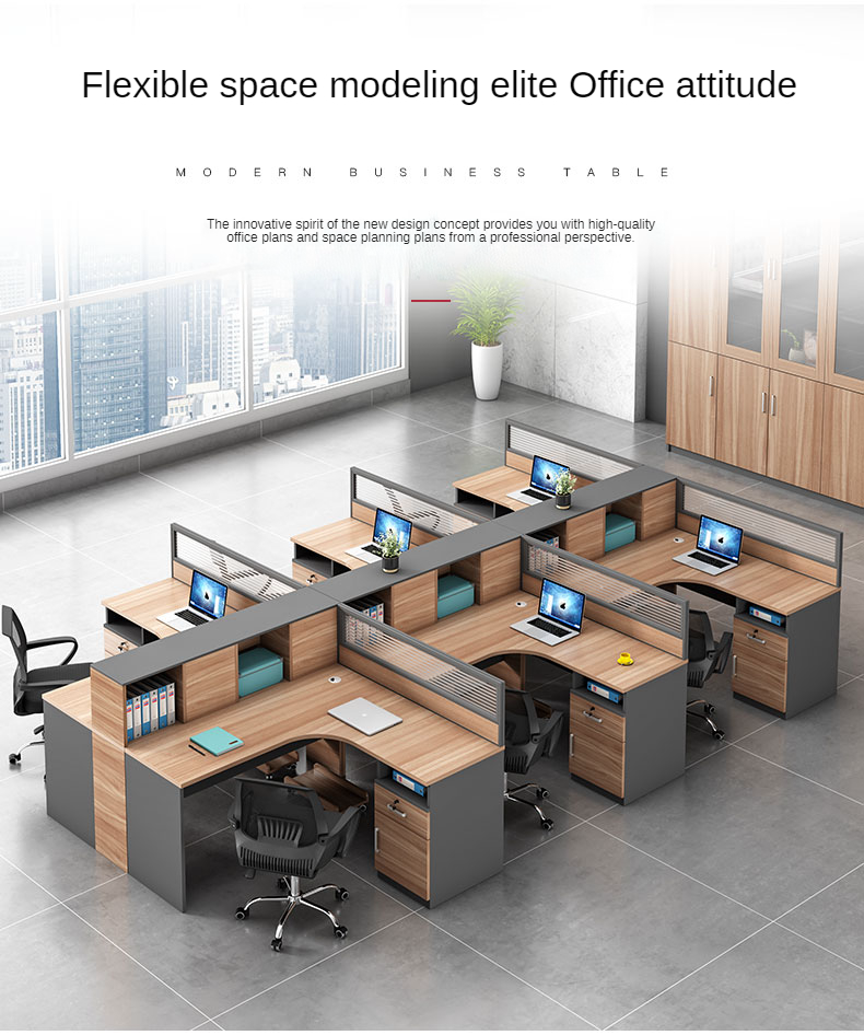 Modern commercial Office Furniture office table and chair Modular Cubicle Partition Office desk Workstation Bureau de travail