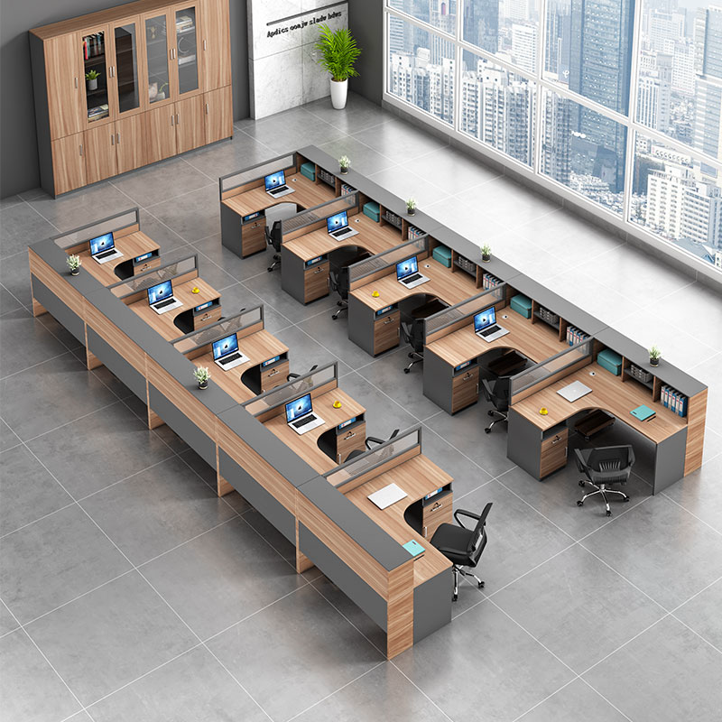 Modern commercial Office Furniture office table and chair Modular Cubicle Partition Office desk Workstation Bureau de travail