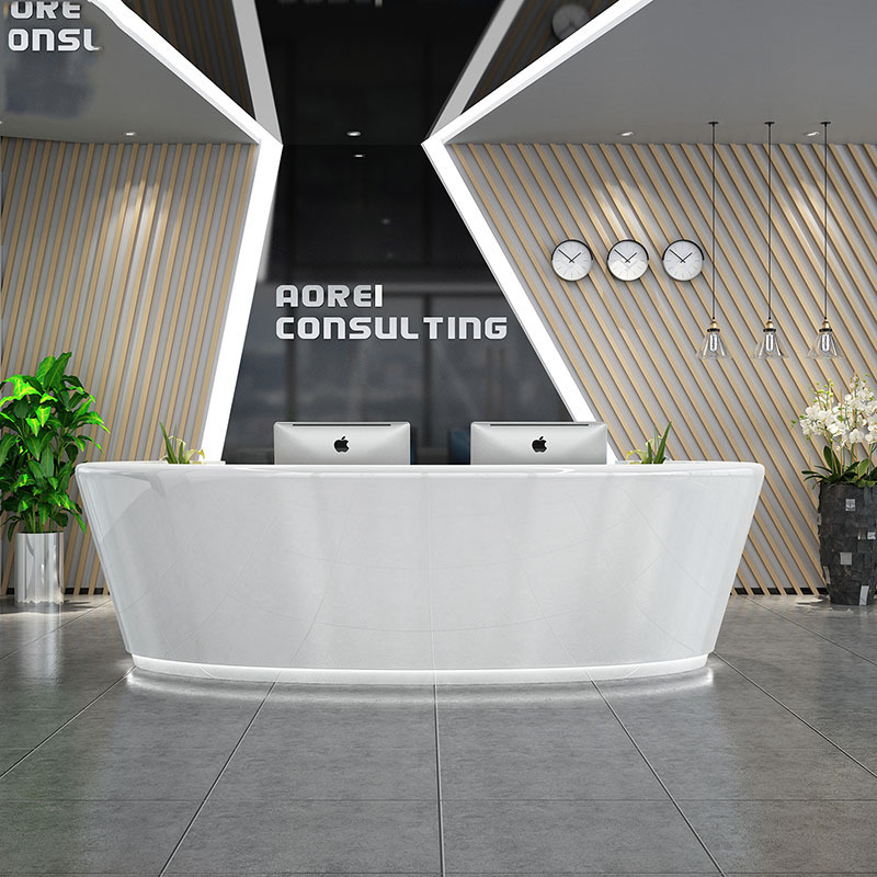 Fashion Design Round front desk Commercial Office Furniture front Table Counter Hospital Reception Desks beauty salon Hotel