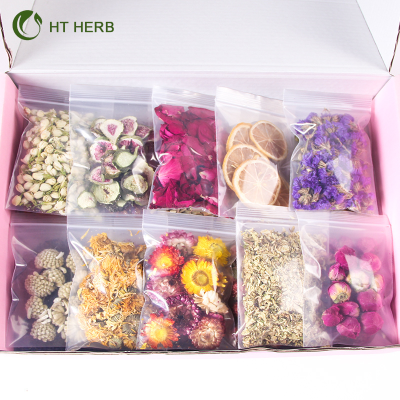 Hot Selling 100% Natural Mixed Dried Flowers Petals Bag Package for DIY Material Bath Resin Soap Candle Making Decoration