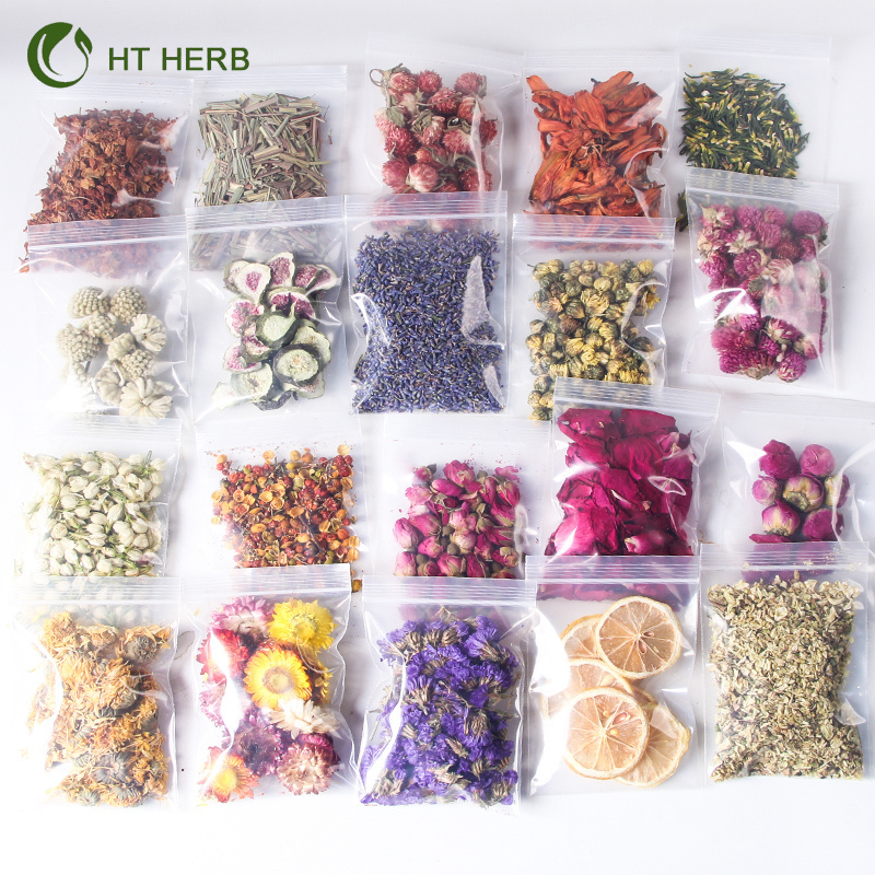 Hot Selling 100% Natural Mixed Dried Flowers Petals Bag Package for DIY Material Bath Resin Soap Candle Making Decoration