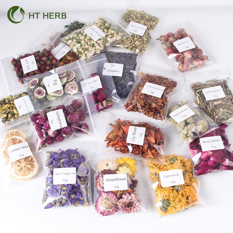 Hot Selling Premium 100% Natural Real Dried Flowers Rose Lavender Jasmine Mixed Handmade for Candle Soap Bath bombs Flower Kit